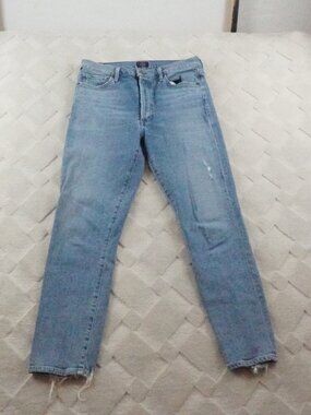 Ag Adriano Goldschmied Olivia High Rise Slime Ankle Jean Womens 30